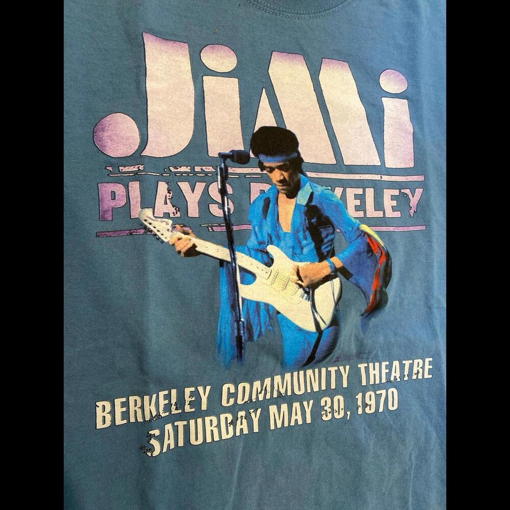 Jimi Hendrix Zion footwear 2x xxl 2xl t-shirt Berkeley concert
